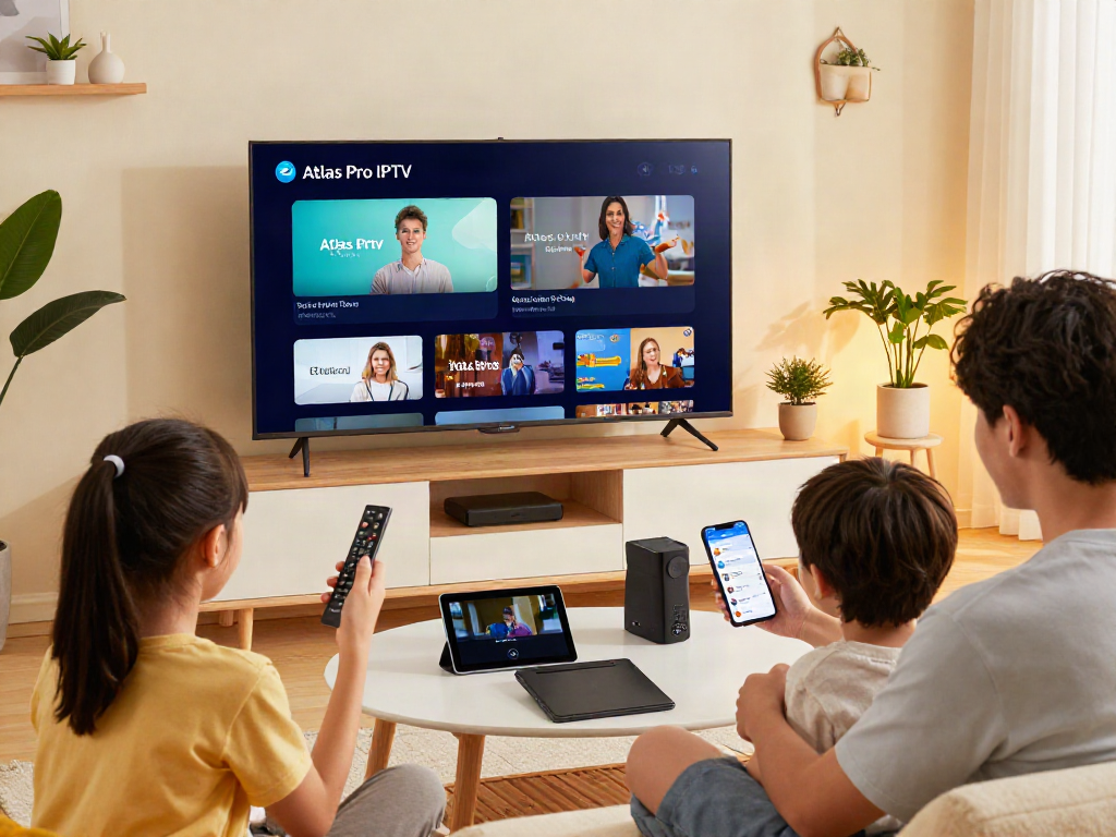 Téléchargez l'application atlas pro iptv pour un divertissement familial avec un grand écran de télévision.